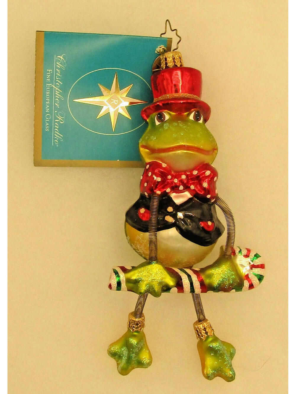 Christopher Radko 2005 Million Dollar Frog Ornament 1012403 with Saks Box